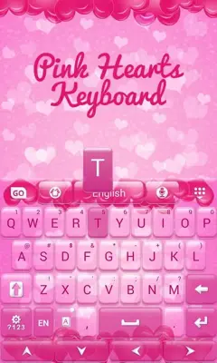 Pink Hearts Keyboard android App screenshot 0