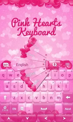 Pink Hearts Keyboard android App screenshot 3